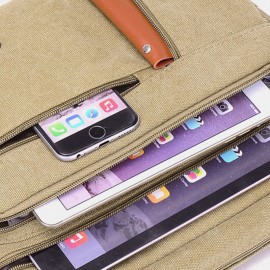 Women Solid Casual Canvas Multifunction Crossbody Bag