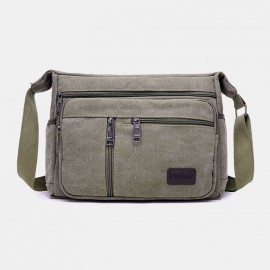 Women Solid Casual Canvas Multifunction Crossbody Bag