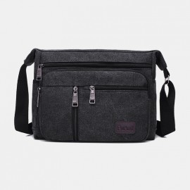 Women Solid Casual Canvas Multifunction Crossbody Bag