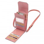 Women Solid Flap Card Bag Phone Bag Crossbody Bag