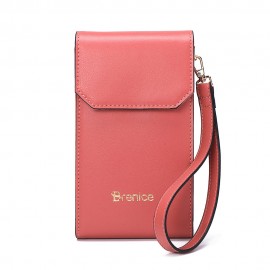 Women Solid Flap Card Bag Phone Bag Crossbody Bag