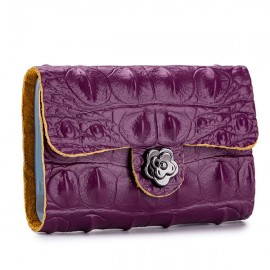Women Solid Genuine Leather 26 Card Slot Wallet