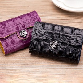 Women Solid Genuine Leather 26 Card Slot Wallet