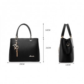 Women Solid Large Capacity Casual Crossbody Bag Shoulder Bag