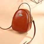 Women Solid Little Bee Earphone Hole Crossbody Bag Phone Bag Satchel Bag
