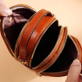Women Solid Little Bee Earphone Hole Crossbody Bag Phone Bag Satchel Bag