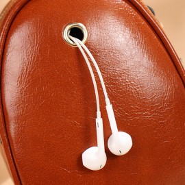 Women Solid Little Bee Earphone Hole Crossbody Bag Phone Bag Satchel Bag