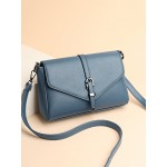 Women Solid Minimalism Crossbody Bag PU Leather Shoulder Bag