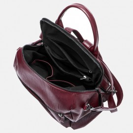 Women Solid Waterproof Multi-Carry Anti Theft Backpack