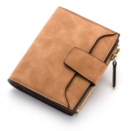 Women Stylish Candy Color Trifold Small Wallet Card Holder Purse