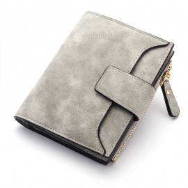 Women Stylish Candy Color Trifold Small Wallet Card Holder Purse