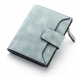 Women Stylish Candy Color Trifold Small Wallet Card Holder Purse