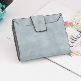 Women Stylish Candy Color Trifold Small Wallet Card Holder Purse
