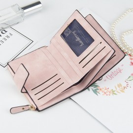 Women Stylish Candy Color Trifold Small Wallet Card Holder Purse