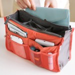 Women Travel Insert Handbag Nylon Large Liner Organizer Tidy Bag Cosmetic Bag