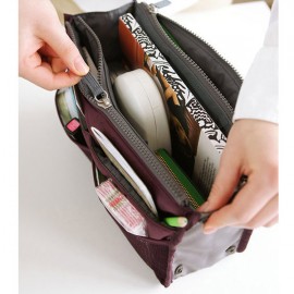 Women Travel Insert Handbag Nylon Large Liner Organizer Tidy Bag Cosmetic Bag