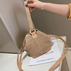 Women Travel Summer Beach Large Capacity Straw Handbag Shoulder Bag
