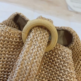 Women Travel Summer Beach Large Capacity Straw Handbag Shoulder Bag
