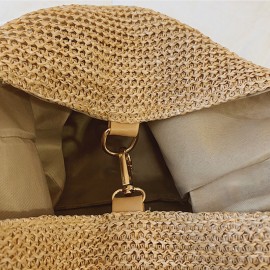 Women Travel Summer Beach Large Capacity Straw Handbag Shoulder Bag