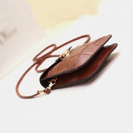 Women Vintage Alligator 6.3 inch Phone Bag Crossbody Bag