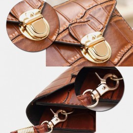 Women Vintage Alligator 6.3 inch Phone Bag Crossbody Bag
