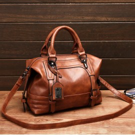 Women Vintage Boston Handbag Shoulder Bag Crossbody Bag For Women