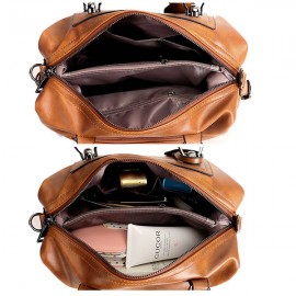 Women Vintage Boston Handbag Shoulder Bag Crossbody Bag For Women