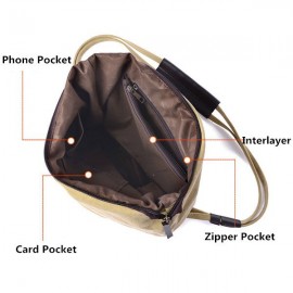 Women Vintage Canvas Casual Large Capacity Crossbody Bags Leisure Retro Shoulder Bags