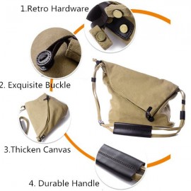 Women Vintage Canvas Casual Large Capacity Crossbody Bags Leisure Retro Shoulder Bags