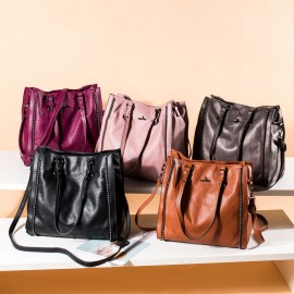 Women Vintage Large Capacity 13.3 Inch Laptop Bag Crossbody Bag Shoulder Bag Tote