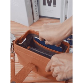 Women Vintage PU Leather Cylindrical Bag Crossbody Bag Shoulder Bag