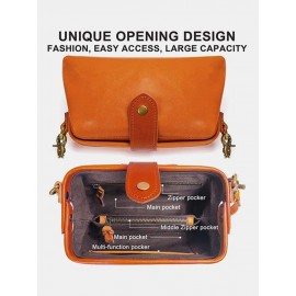 Women Vintage PU Leather Cylindrical Bag Crossbody Bag Shoulder Bag