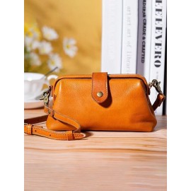 Women Vintage PU Leather Cylindrical Bag Crossbody Bag Shoulder Bag
