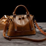 Women Vintage PU Leather Handbag Formal Crossbody Bag