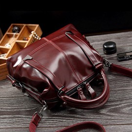 Women Vintage PU Leather Handbag Formal Crossbody Bag