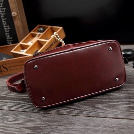 Women Vintage PU Leather Handbag Formal Crossbody Bag