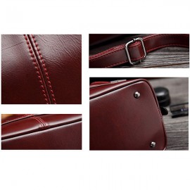 Women Vintage PU Leather Handbag Formal Crossbody Bag