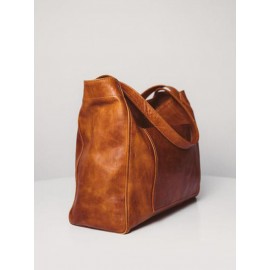 Women Vintage Weekender Bag Soft PU Leather Campus Bag Oversized Shoulder Bag Handbag Tote