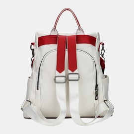 Women Waterproof Anti-theft Multi-carry Patchwork Casual Backpack