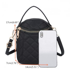 Women Waterproof Argyle Bag Light-weight Crossbody Bag