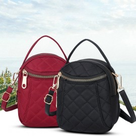 Women Waterproof Argyle Bag Light-weight Crossbody Bag