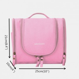 Women Waterproof Folding Storage Bag Hanging Hook Makeup Bag