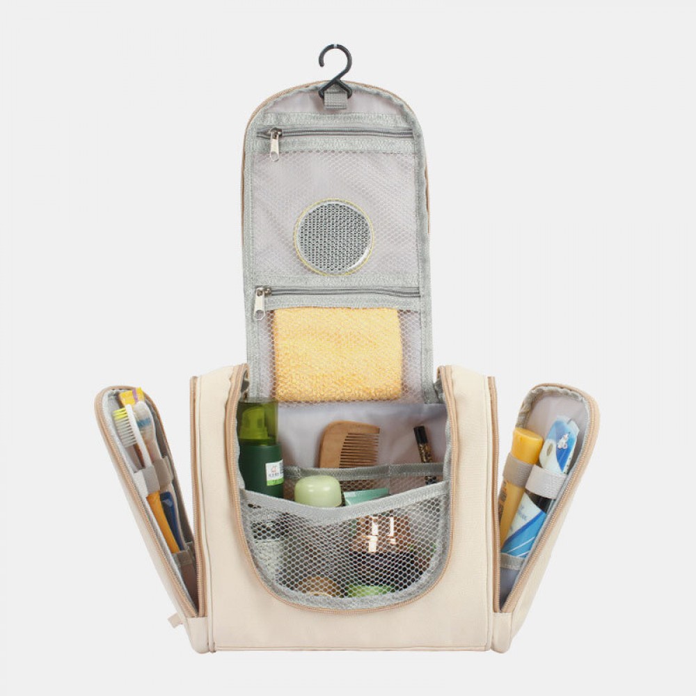 Women Waterproof Folding Storage Bag Hanging Hook Makeup Bag