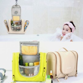 Women Waterproof Folding Storage Bag Hanging Hook Makeup Bag