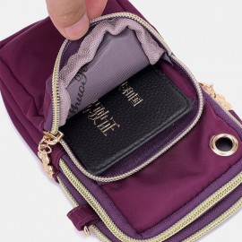 Women Waterproof Headphone Plug Phone Bag Crossbody Bag