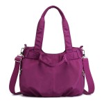 Women Waterproof Nylon Leisure Plain Large Capacity Handbag Crossbody Bag