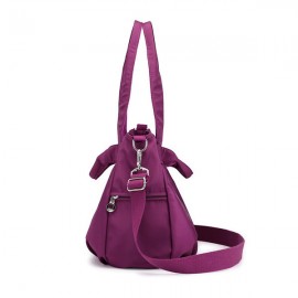 Women Waterproof Nylon Leisure Plain Large Capacity Handbag Crossbody Bag