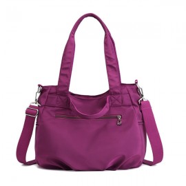 Women Waterproof Nylon Leisure Plain Large Capacity Handbag Crossbody Bag