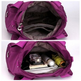 Women Waterproof Nylon Leisure Plain Large Capacity Handbag Crossbody Bag