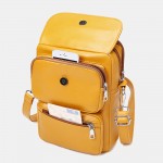 Women Zipper PU Solid Casual Crossbody Bag Shoulder Bag